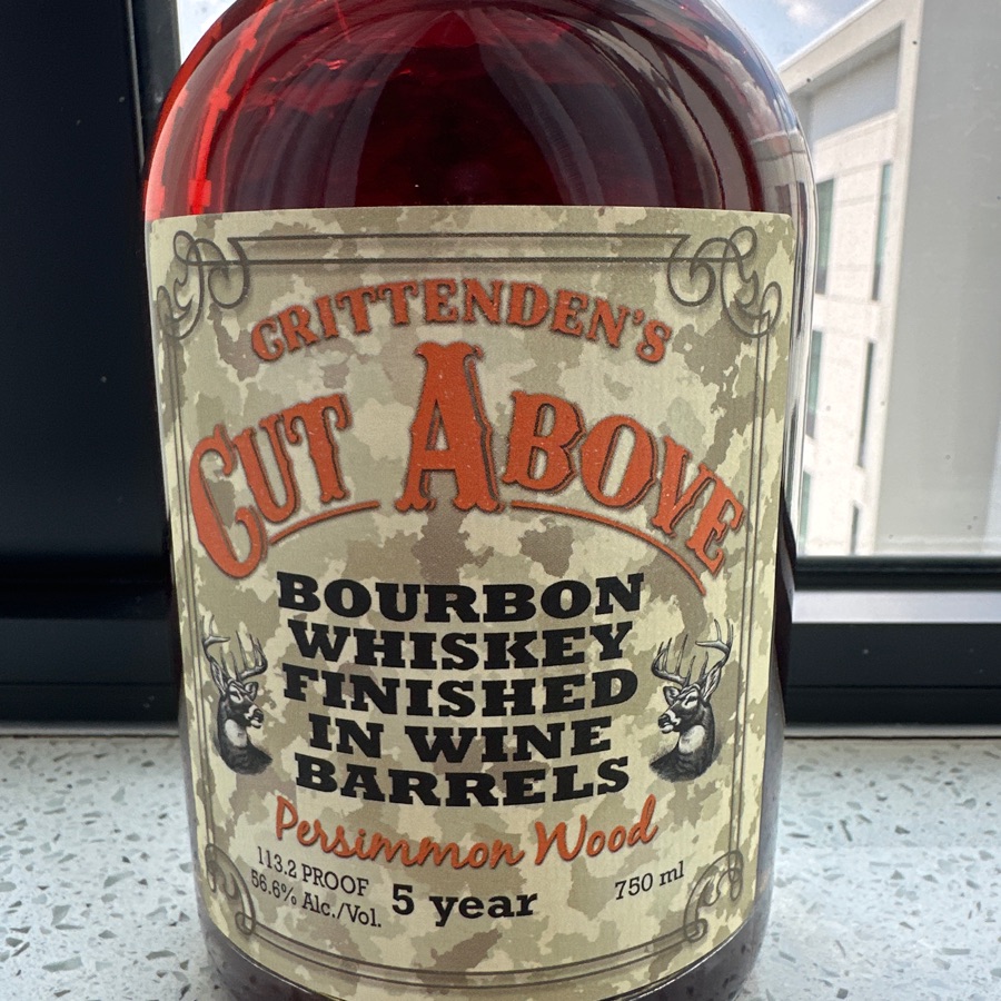 Crittenden's Cut Above finished in wine barrels (Persimmon wood)