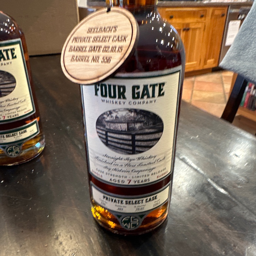 Four Gate Straight Rye Whiskey Private Select Cask No 556 (Seelbach's)