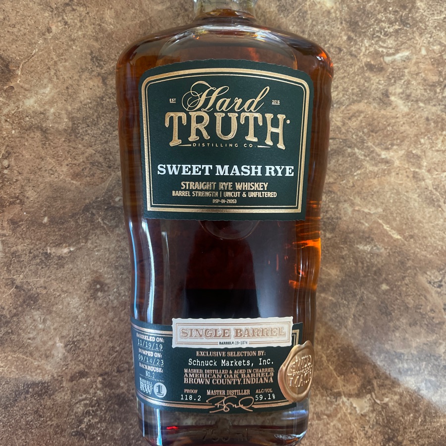 Hard Truth Sweet Mash Rye Single Barrel Straight Rye Whiskey (Schnuck's Markets)