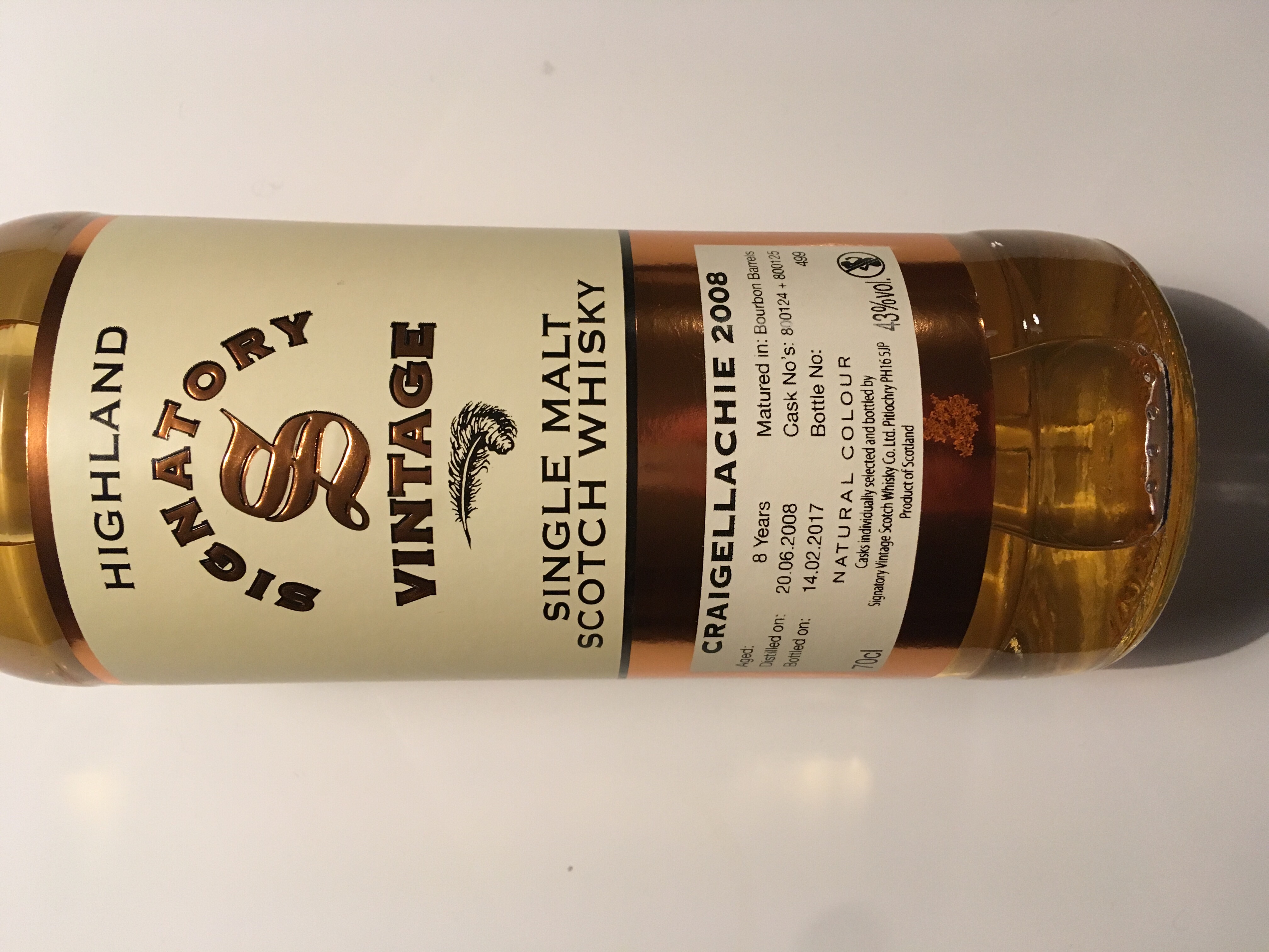 Craigellachie 2008 8 Year 86 Proof Collection (Signatory)