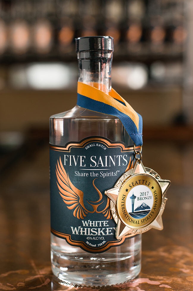 FIVE SAINTS WHITE WHISKEY