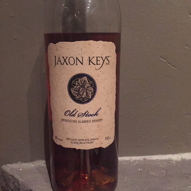 Jaxon Keys Old Stock Mendocino Alambic Brandy
