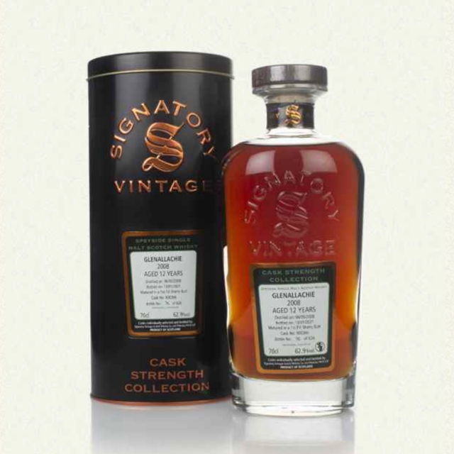 Glenallachie 12 Year Old 2008 (Signatory Cask Strength Collection)