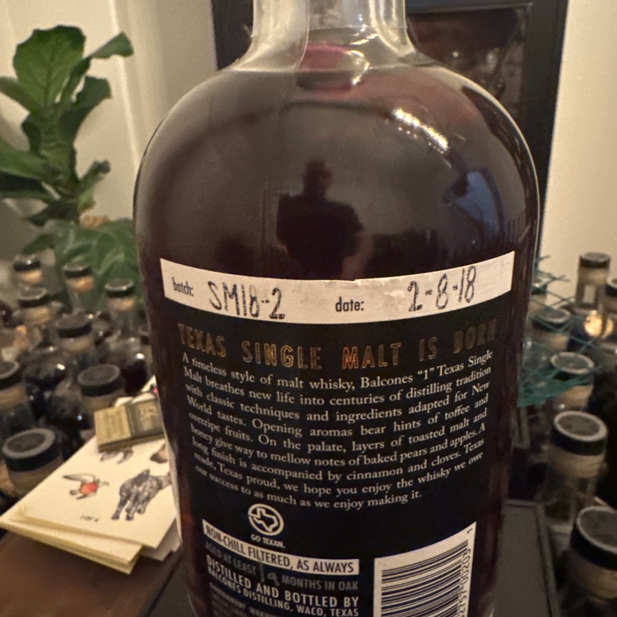 Balcones Texas Single Malt SM18-2 - 2/18/18