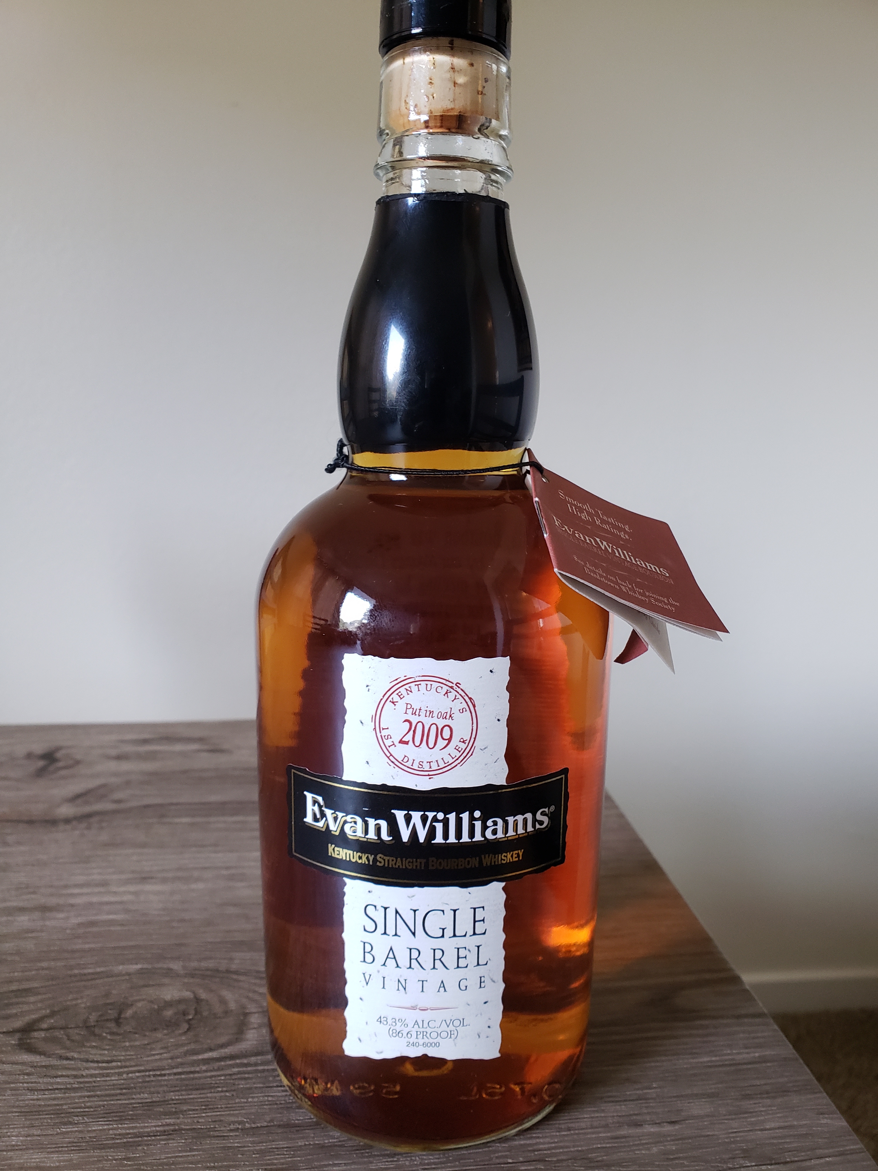 Evan Williams Single Barrel Vintage 2009