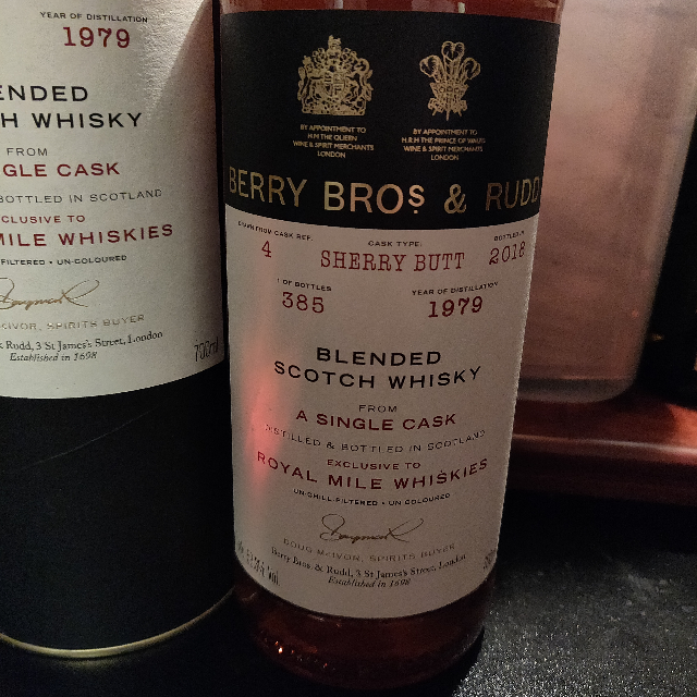 Blended Scotch 1979 Single Barrel #4 (Berry Bros. & Rudd) Royal Mile Whiskies