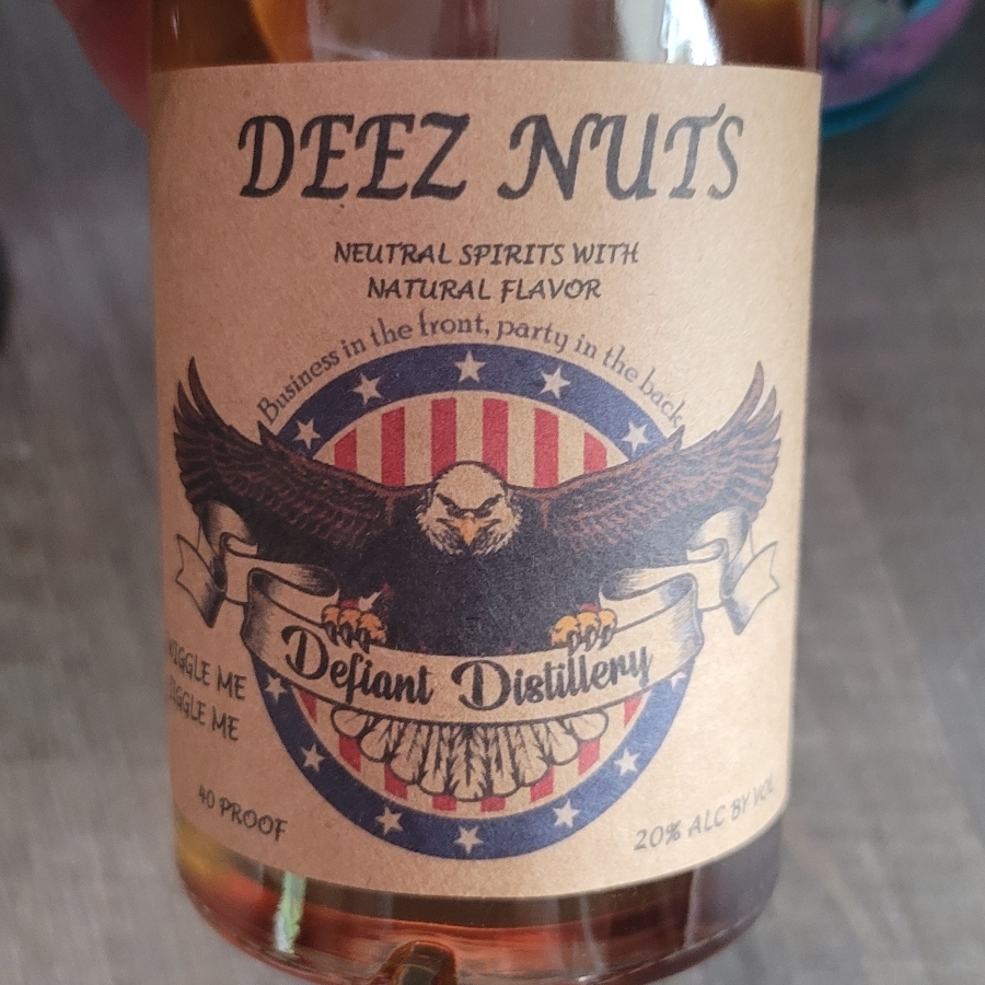 Defiant Distillery Deez Nuts Moonshine
