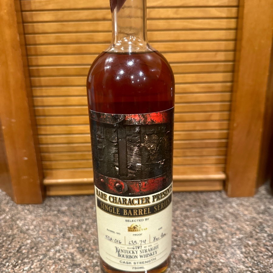 Rare Charachter Presents Single Barrel Series Cask Strength Kentucky Straight Bourbon Whiskey Selected by the Barrel Tap (barrel KOA-016 8 years 9 months)