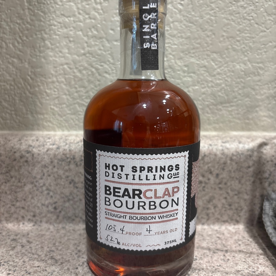 Hot Springs Single Barrel Bearclap Bourbon