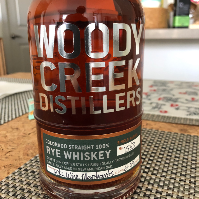 Woody Creek Single Barrel Cask Strength Rye
