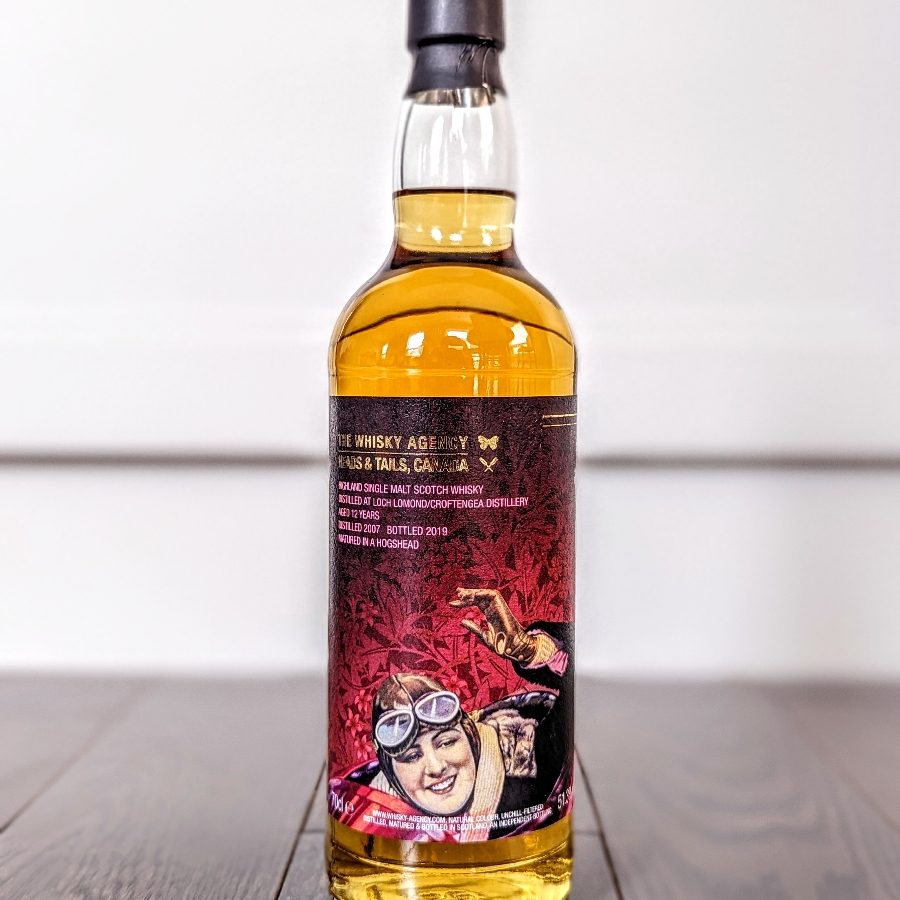 The Whisky Agency Loch Lomond / Croftengea 2007 12 Year Single Malt Scotch Whisky (Heads & Tails Canada)