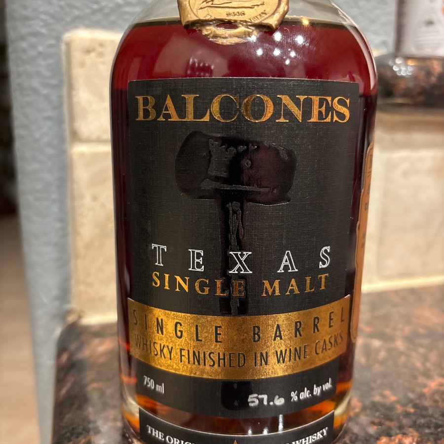 Balcones Texas Single Malt Single Barrel Whisky Finished in Wine Casks