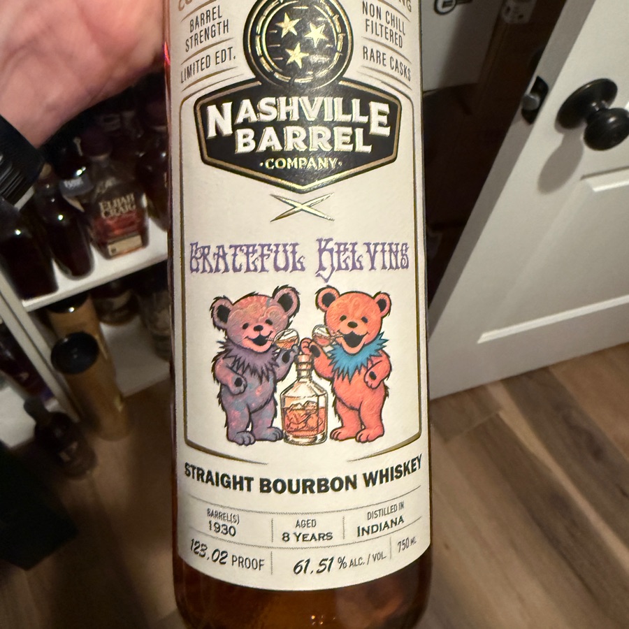 Nashville Barrel Co Barrel Strength Straight Bourbon Whiskey Limited Edition- Grateful Kelvins