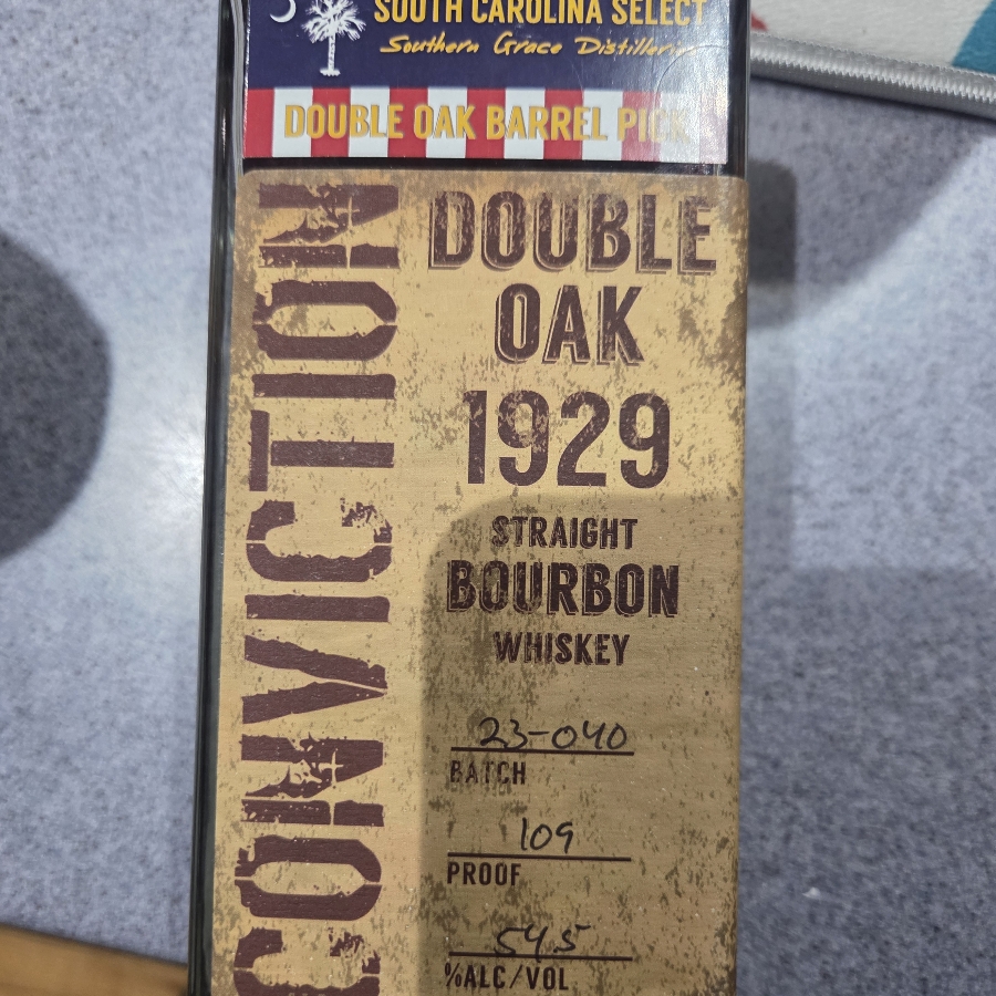 Conviction Double Oak 1929 Straight Bourbon (South Carolina Select) 23-040