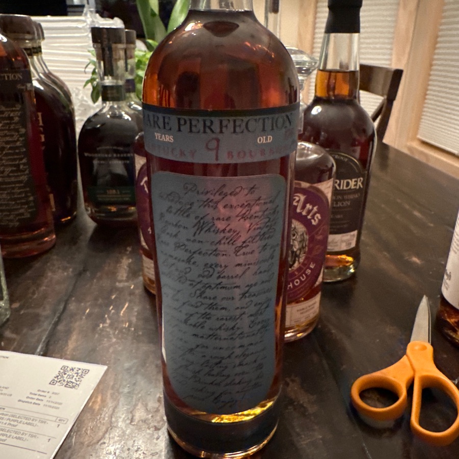 Rare Perfection Private Single Cask Kentucky Boirbon Whiskey for "The Barrel Tap"