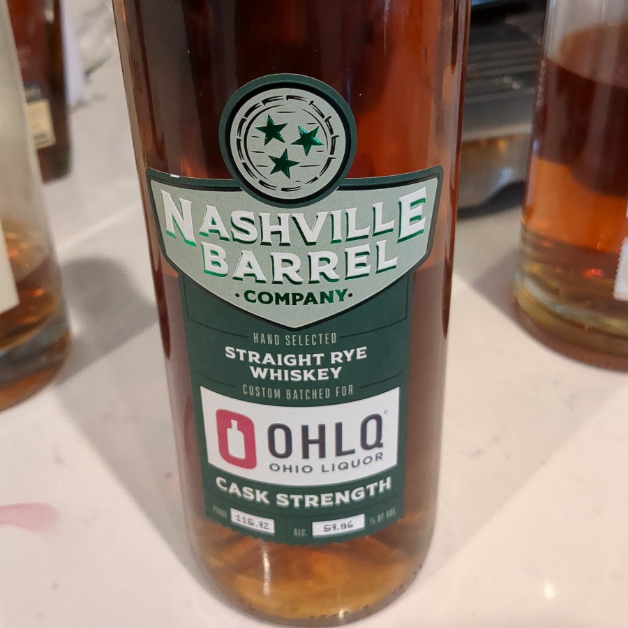 Nashville Barrel Cask Strength Straight Rye (OHLQ)