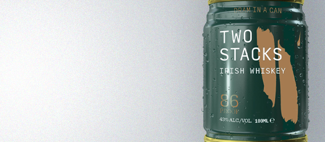 Two Stacks Dram in a Can Irish Whiskey