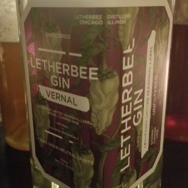 Letherbee Gin Vernal 2019