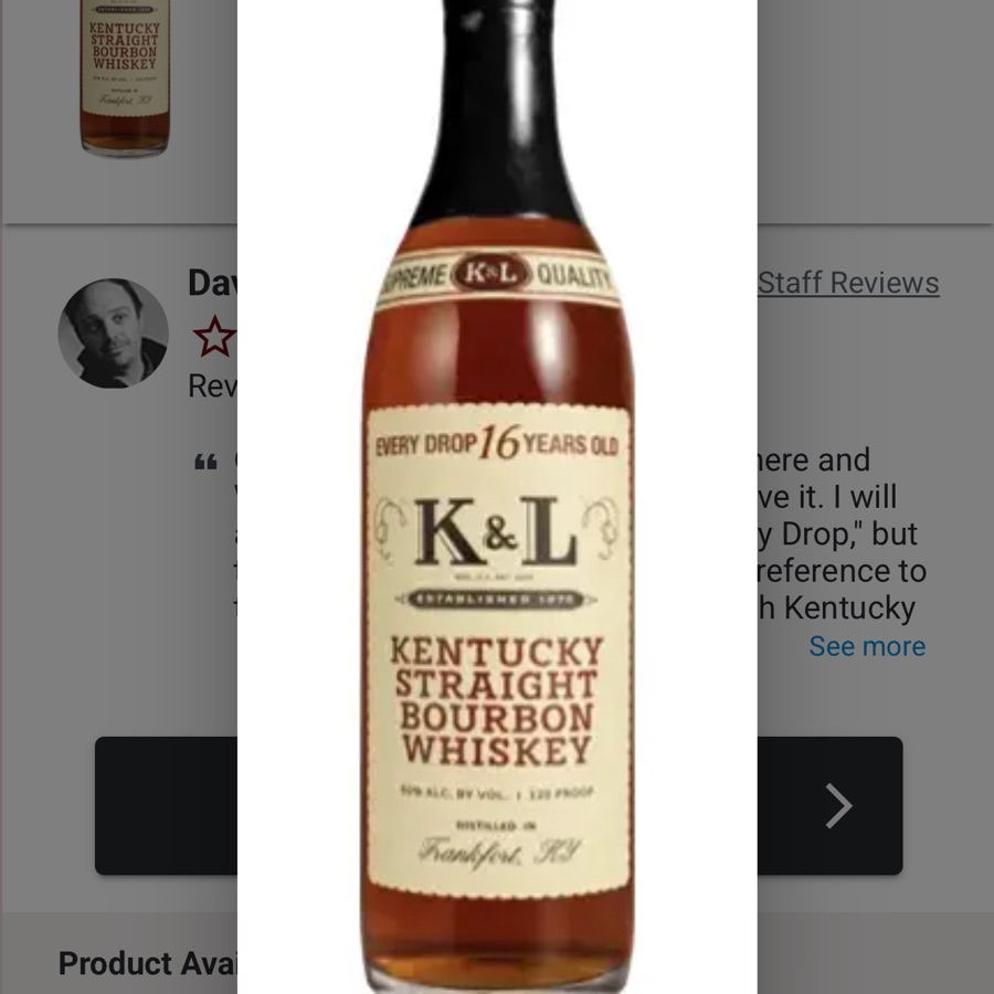 K&L Liquors' Every Drop 16 Year Old "Dawning Era" Batch No. KY-02-25 Barrel Proof Small Batch