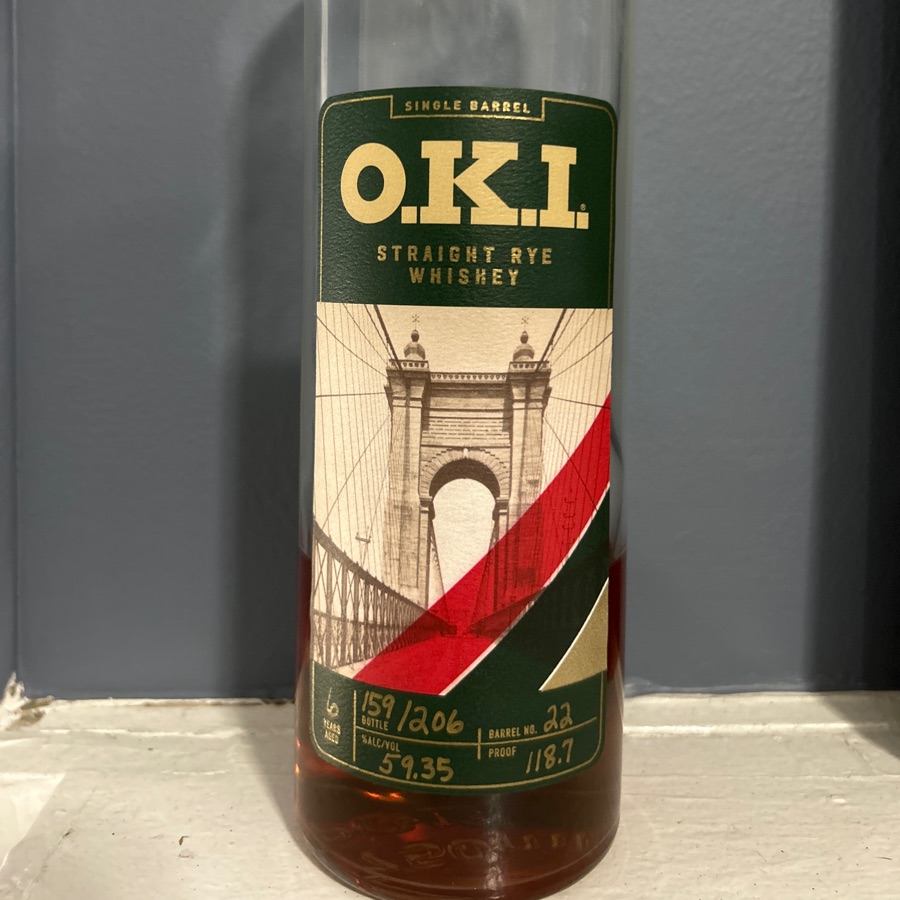 O.K.I. 6 Year Single Barrel Straight Rye