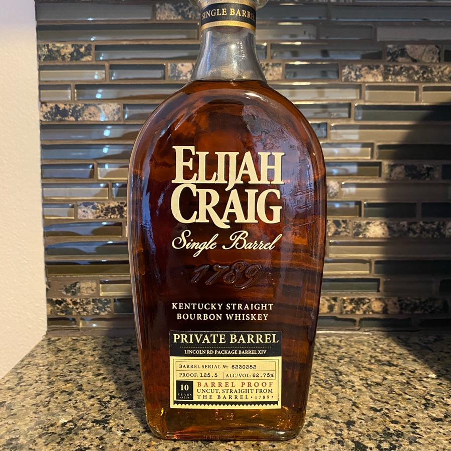 Elijah Craig Single Barrel Barrel Proof (Lincoln Rd Package Barrel XIV)