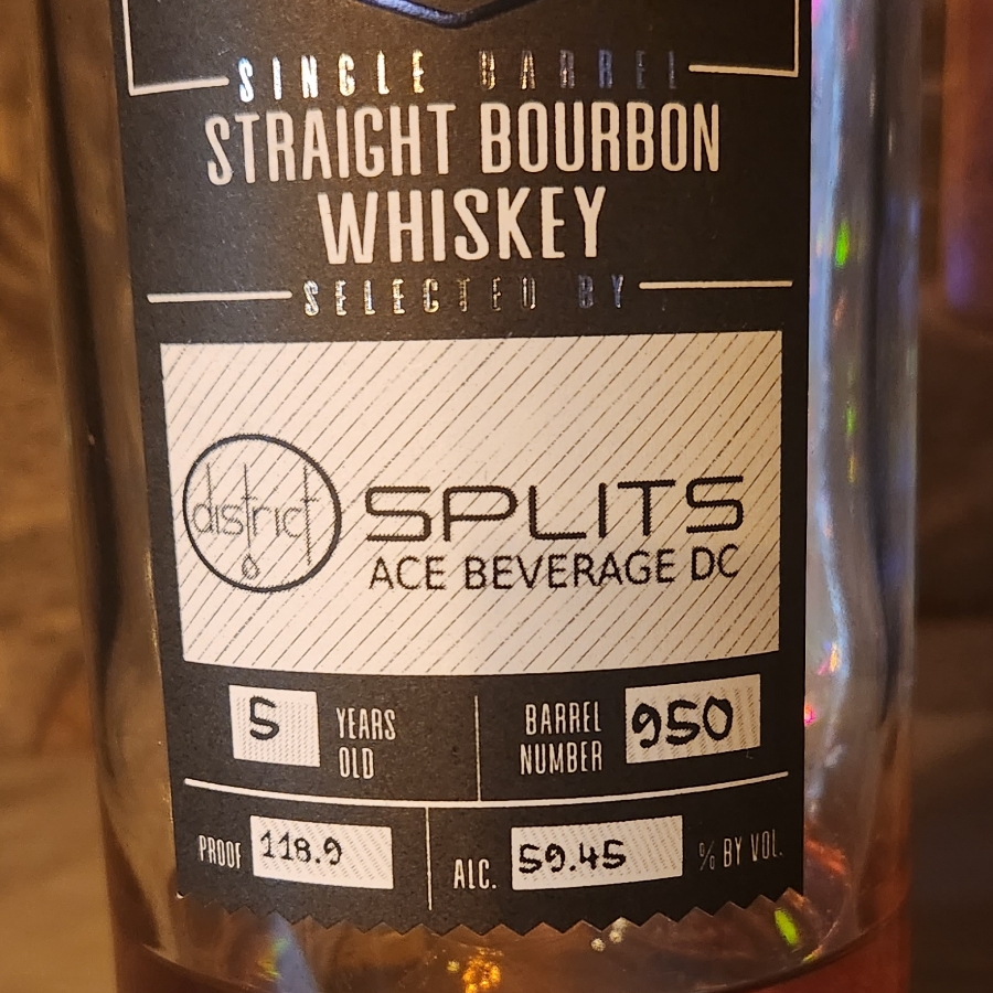 NBC Single Barrel Straight Bourbon Whiskey (District Splits)