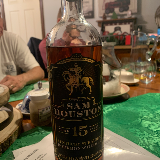 Sam Houston 15 Year Kentucky Straight Bourbon Batch DE-1 (Release No. 6 2021)