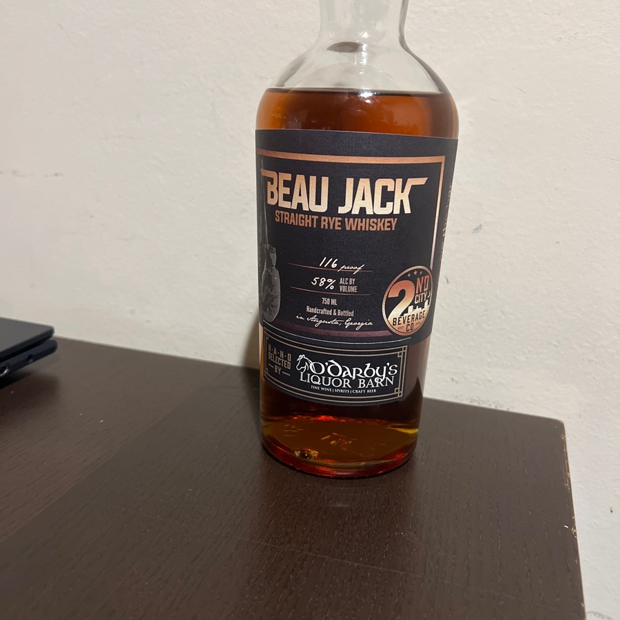 Beau Jack Straight Rye Whiskey (O'Darby's Liquor Barn Select)