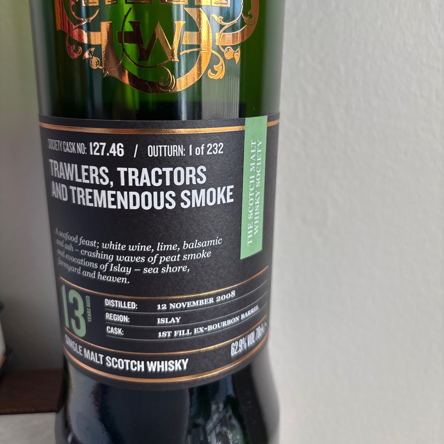 Scotch Malt Whisky Society 127.46 - Trawlers, Tractors and Tremendous Smoke