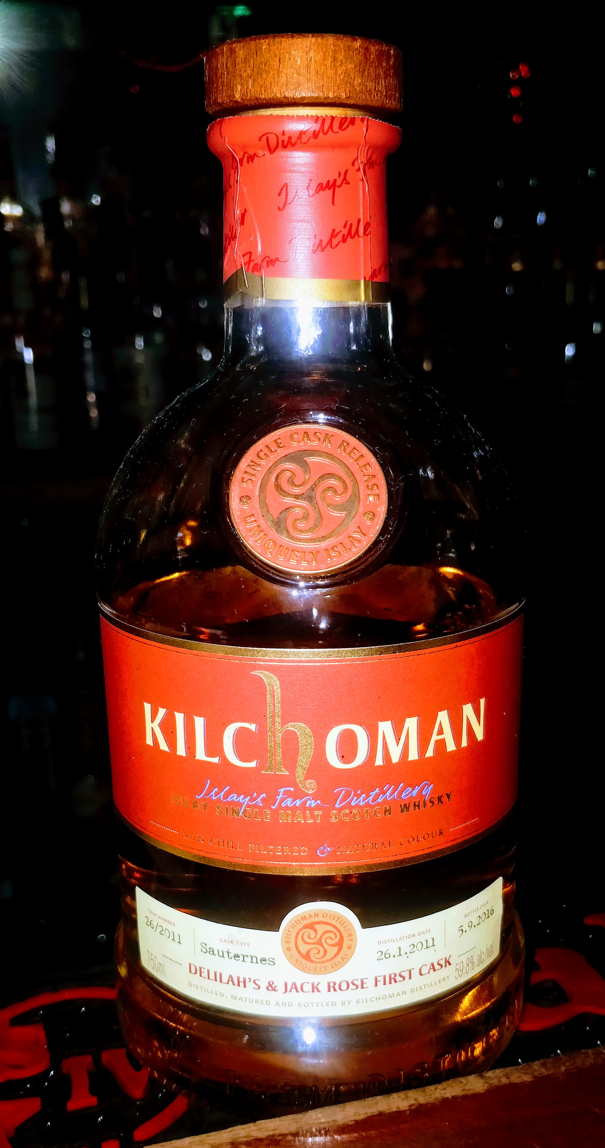 Kilchoman Delilah's and Jack Rose First Cask