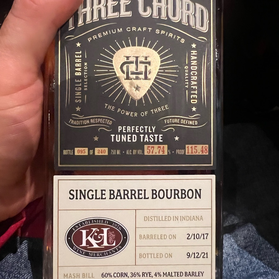 Three Chord Single Barrel Bourbon (K&L Store Pick)