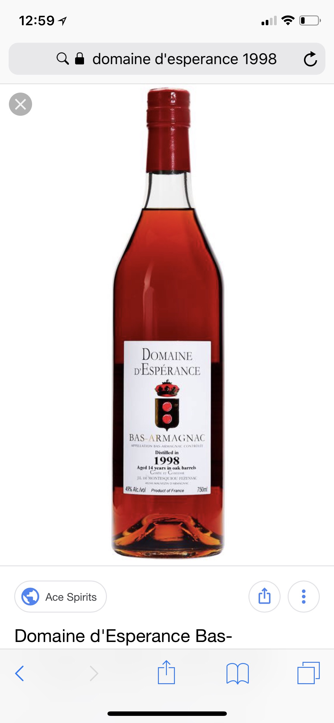 Domaine D'Esperance 1998