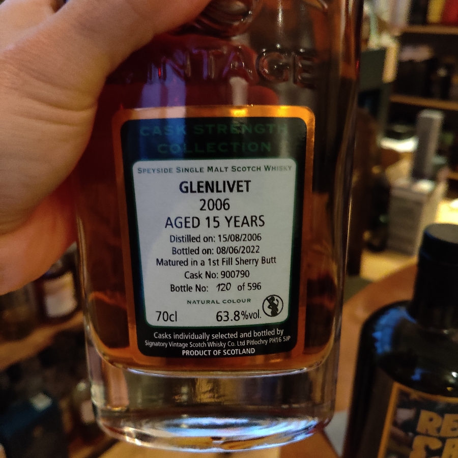 Glenlivet 2006 15 Year Cask Strength Collection (Signatory)