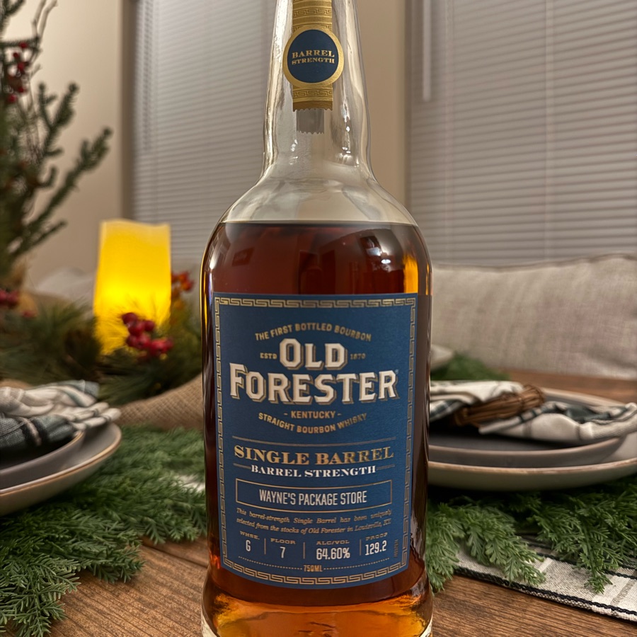 Old Forester Single Barrel, Barrel Strength pick by Wayne's Package Store