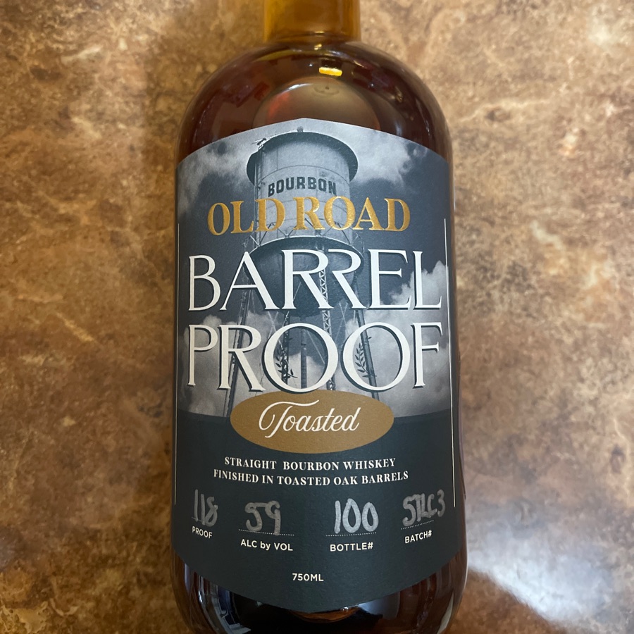 Old Road Craft Spirits Straight Bourbon Whiskey Toasted