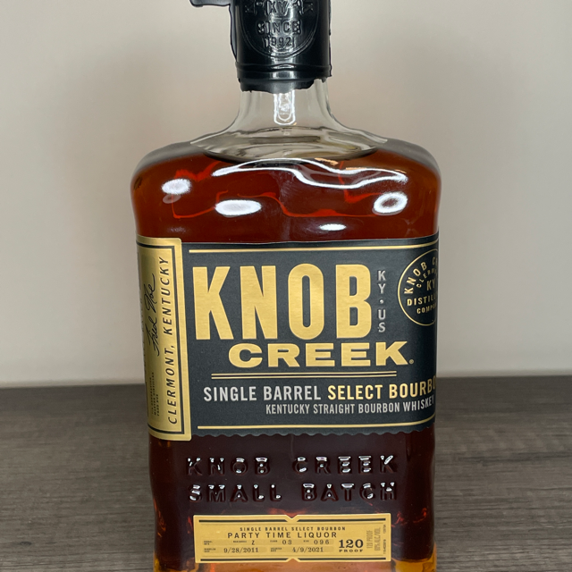 Knob Creek Single Barrel Select Bourbon (Party Time Liquor, 4/9/2021)