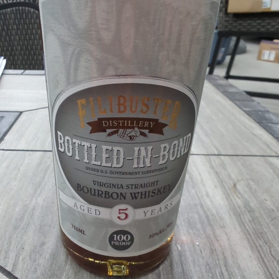 Filibuster Bottled in Bond Virginia Straight Bourbon Whiskey