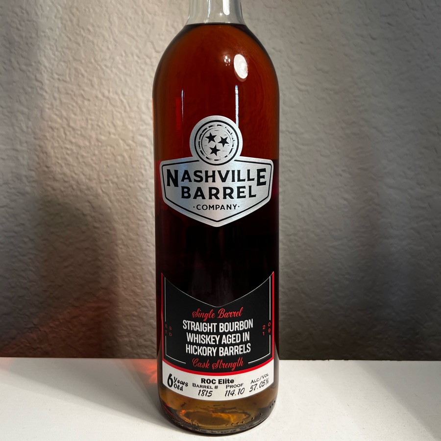 Nashville Barrel Company Straight Bourbon Whiskey Aged in Hickory Barrels