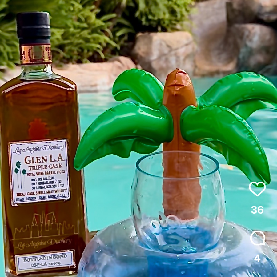 Los Angeles Distillery Glen L.A. Triple Cask Tokaji Cask Single Malt Whiskey Total Wine Barrel Pick