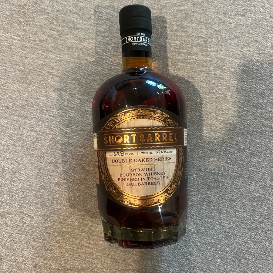 SHORTBARREL Straight Bourbon Whiskey Finished in Toasted Oak Barrels (Double Oaked Series)
