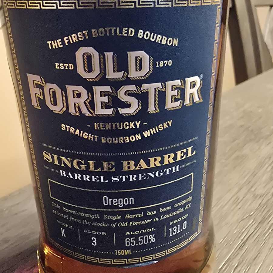 old Forester Single barrel barrel strength oregon pick