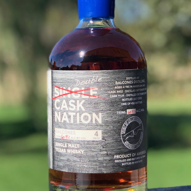 "Double" Cask Nation: Balcones Single Malt, 4 Years Old