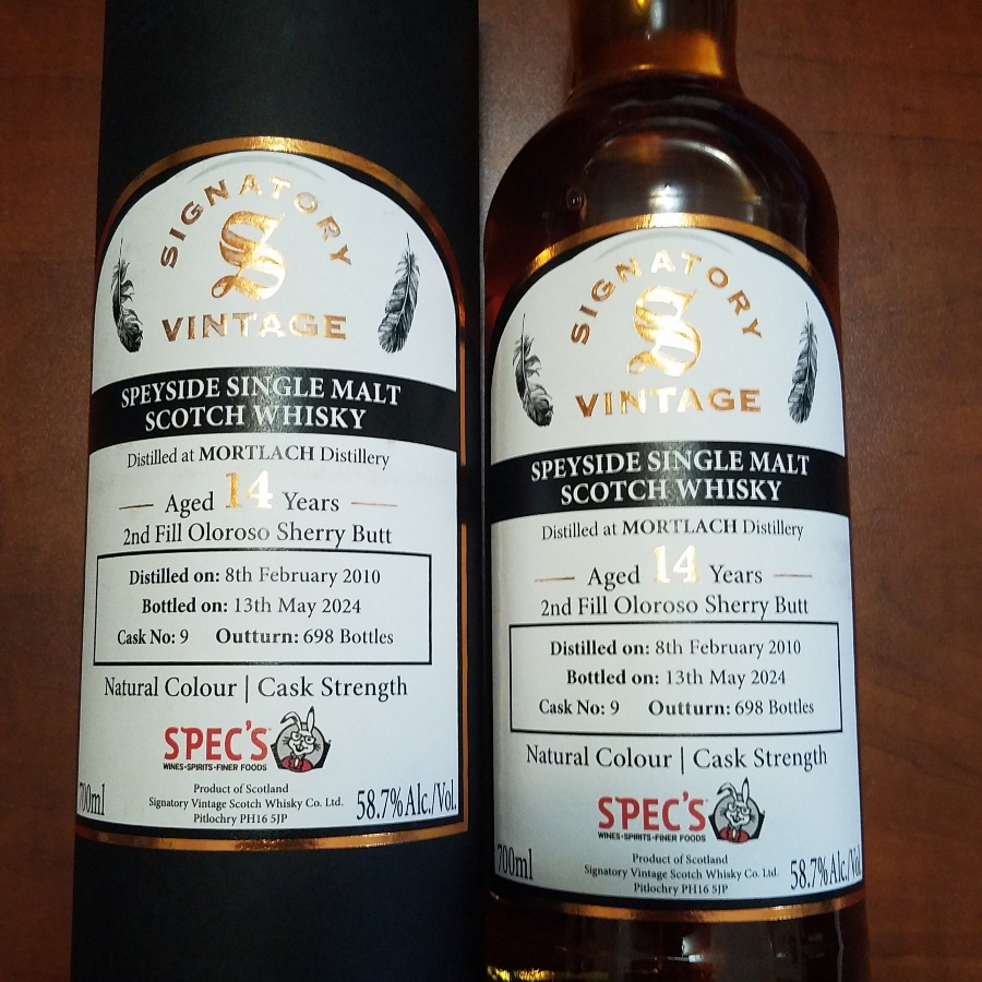 Signatory Mortlach 14 Year 2nd Fill Oloroso Sherry, Spec's