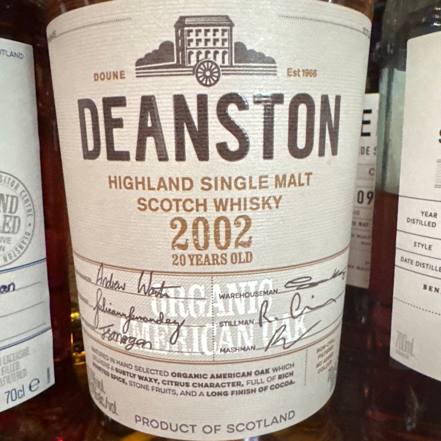 Deanston 2002 Organic American Oak