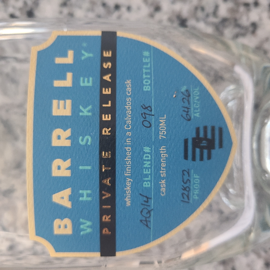 barrel whiskey private release AQ14