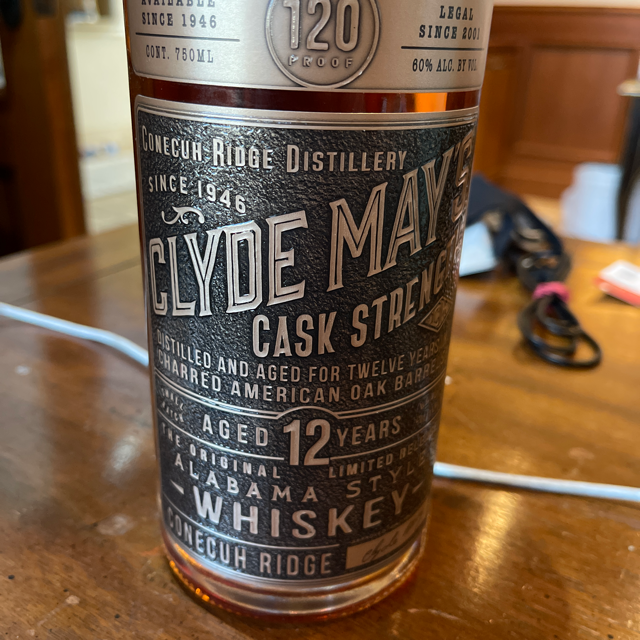 Clyde May's 12 Year Cask Strength Alabama Style Whiskey