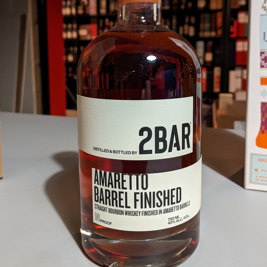 2Bar Amaretto Barrel Finished Straight Bourbon Whiskey