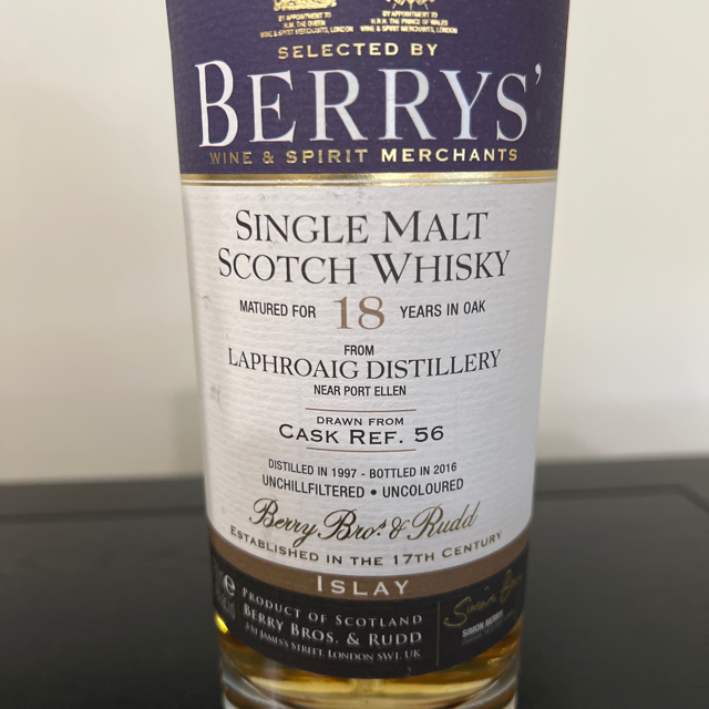 Laphroaig 1997 18 Year Cask 56 (Berry Bros. & Rudd)
