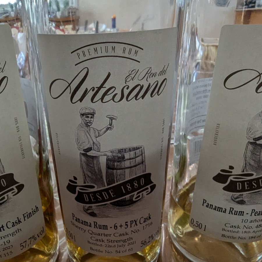 Artesano Panama Rum - 6+ 5 Px Cask - Sherry Quarter Cask No. 1716 - Cask Strength