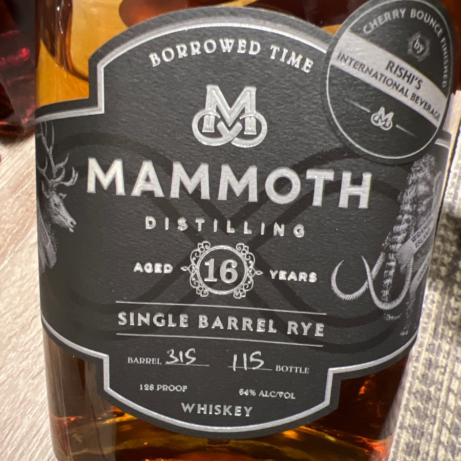 Mammoth 16 Year Single Barrel Rye  Cherry Bounce Finish